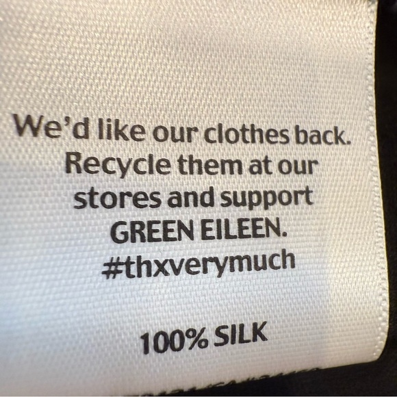 Eileen Fisher Stretch Silk Jersey Scoop Neck Top Black Size SP Luxury Minimalist - Picture 9 of 10